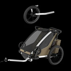 Kinderen Thule Fietstrailerbundels|Fietstrailerbundels-Chariot Cross 2 double jogging bundle