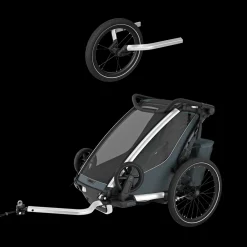 Kinderen Thule Fietstrailerbundels|Fietstrailerbundels-Chariot Cross 2 single jogging Bundle